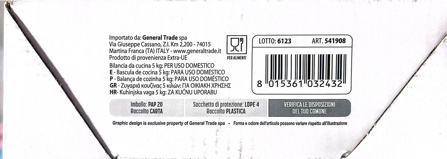 BILANCIA DA CUCINA 5KG