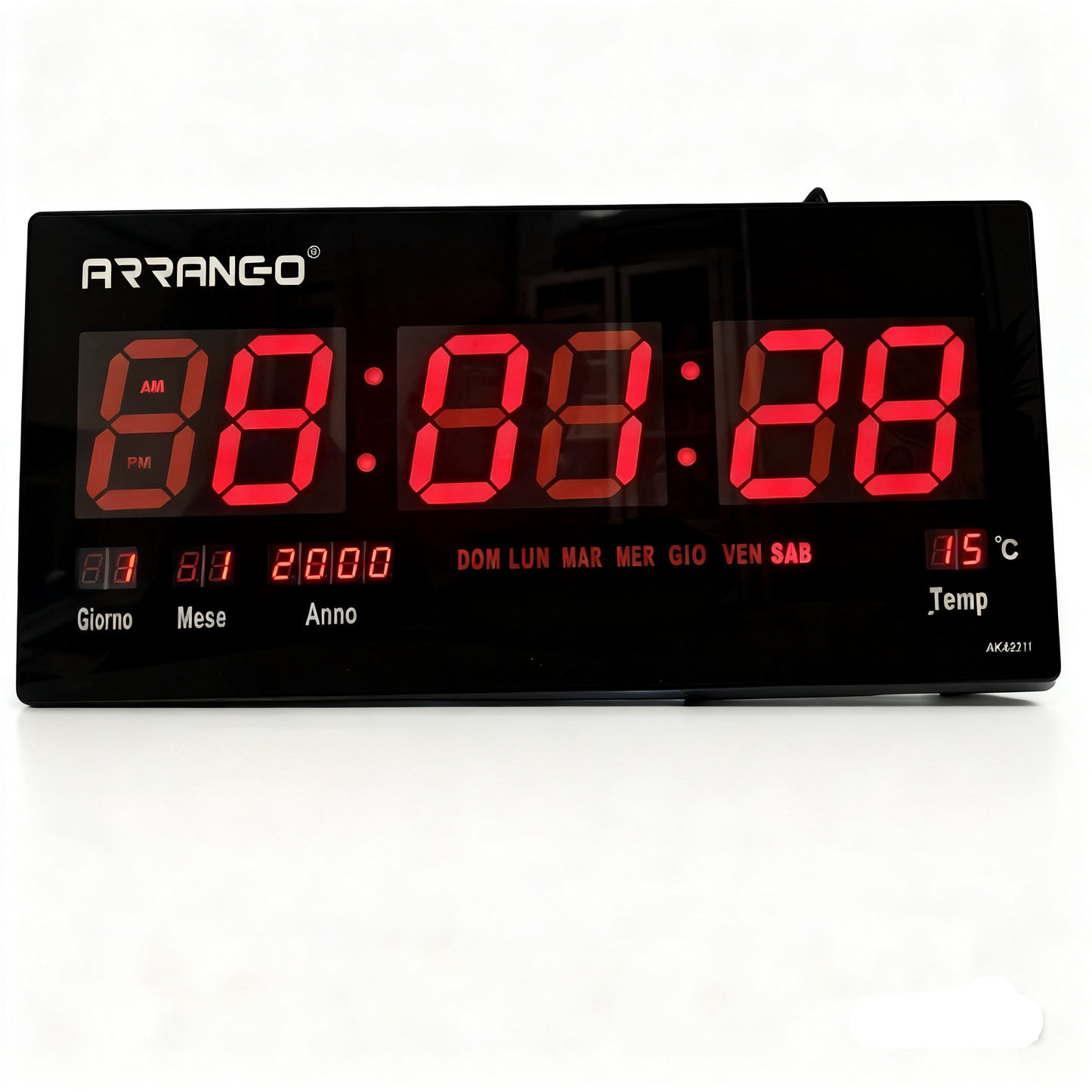 Large High-Definition LED Smart Electronic Wall Clock, Multifunctional Desk Clock for Home, Office, and Students, Displaying Time/Date/Day of the Week/Temperature on the Same Screen