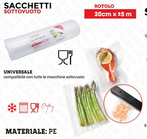ROTOLO SOTTOVUOTO PE 20CM*5M
