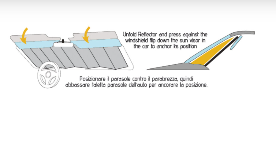 Start Parasole Bolle con Ventosa 150x70cm-130x60cm Termorifrangente Universale Protezione Solare Esterna