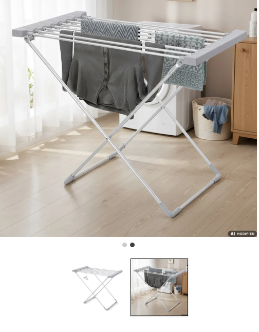 Stendibiancheria Elettrico Pieghevole 120 Watt
