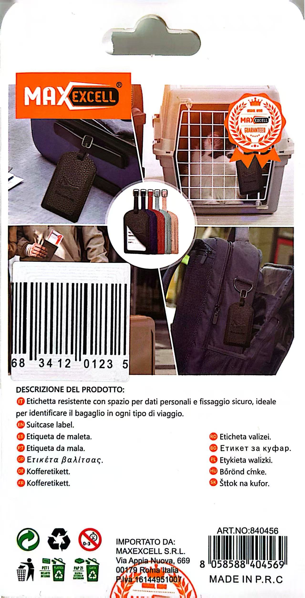 Etichetta per valigia