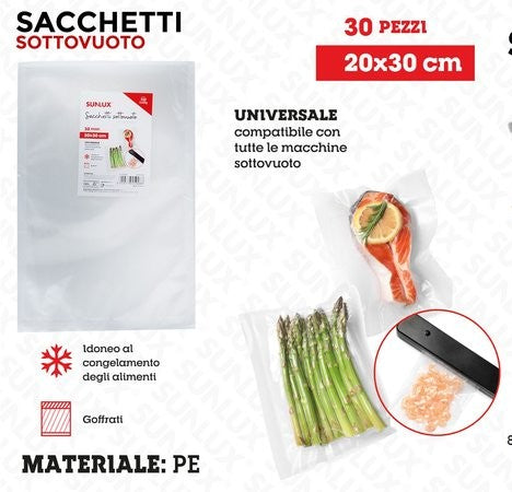 SACCHETTI SOTTOVUOTO 30PZ 20*30CM