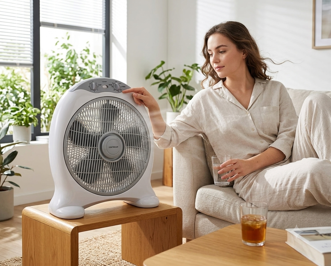 Ventilatore da tavolo 5 pale 40 Watt h45x39,5x15 cm