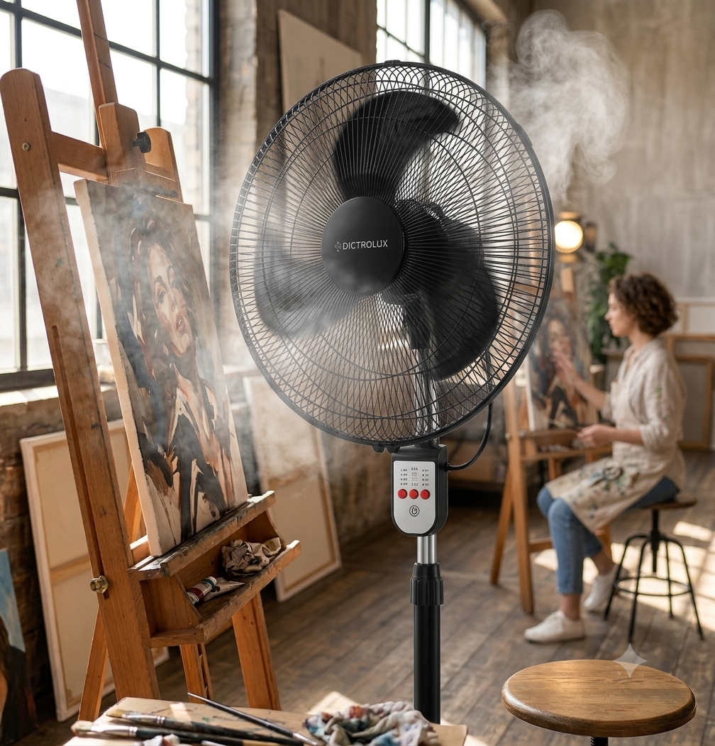 Ventilatore a piantana TELECOMANDO Discovery-Fan 50 Watt h130 cm x ø50 cm
