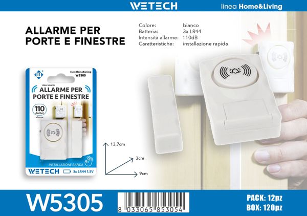 Allarme per Porte e Finestre PiccoloTecnologia Sicurezza Domestica  Protezione Efficace e Facile da Installare