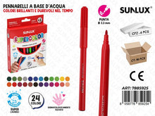 Sunlux Set di 36 Pennarelli Supercolor a Punta Sottile 2,3 mm Lavabili e Sicuri per Scuola e Tempo Libero 36 Colori Brillanti ART 7885926