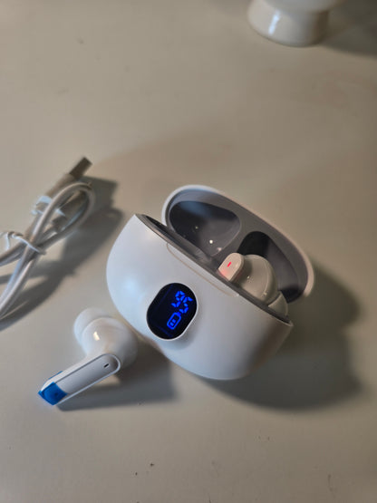 Auricolari Wireless, Cuffie con Cancellazione del Rumore, Dotate di Doppio Microfono per Chiamate Chiare, Tecnologia Wireless   Compatte e Portatili, Perfetti come Regalo
