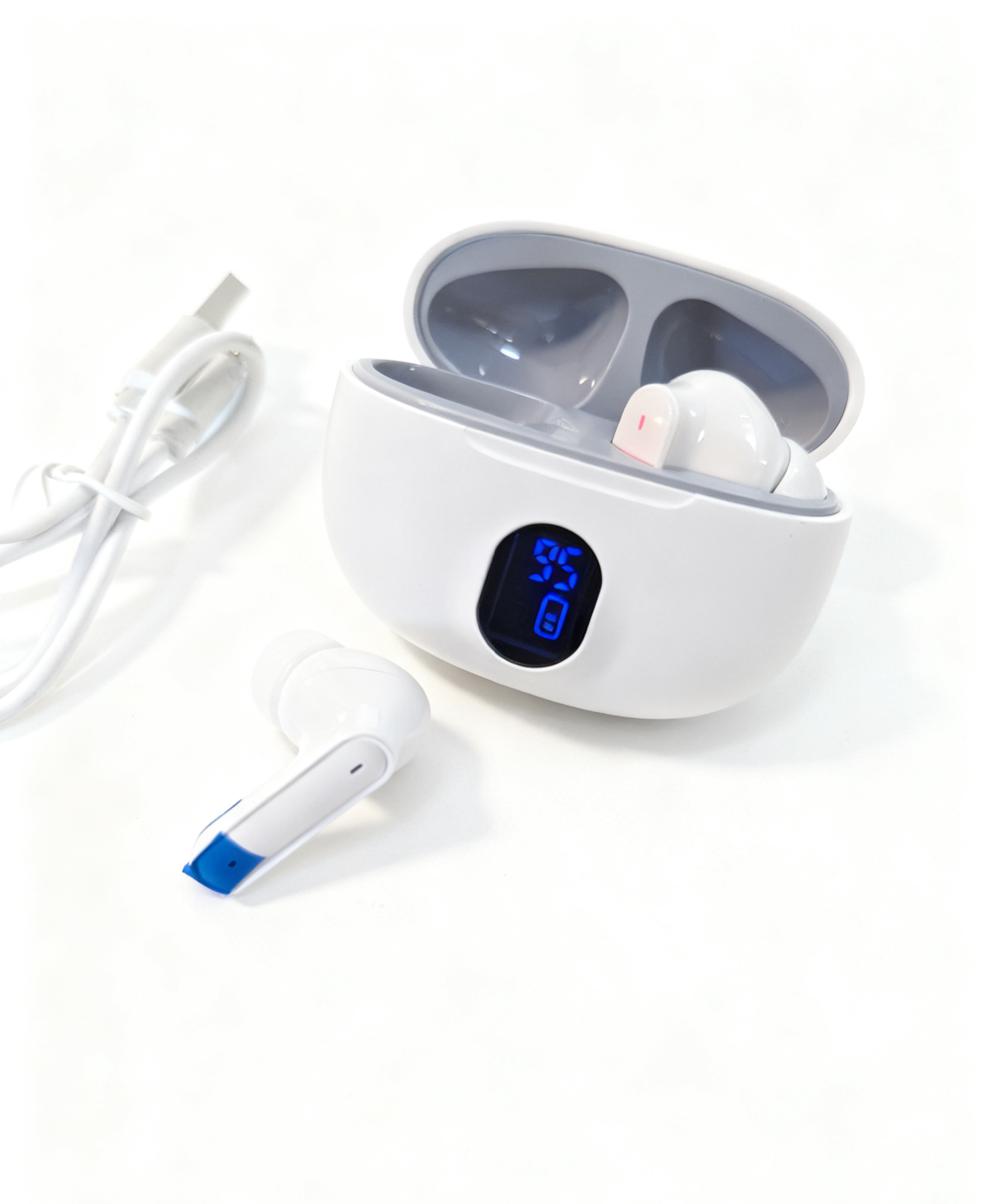 Auricolari Wireless, Cuffie con Cancellazione del Rumore, Dotate di Doppio Microfono per Chiamate Chiare, Tecnologia Wireless   Compatte e Portatili, Perfetti come Regalo