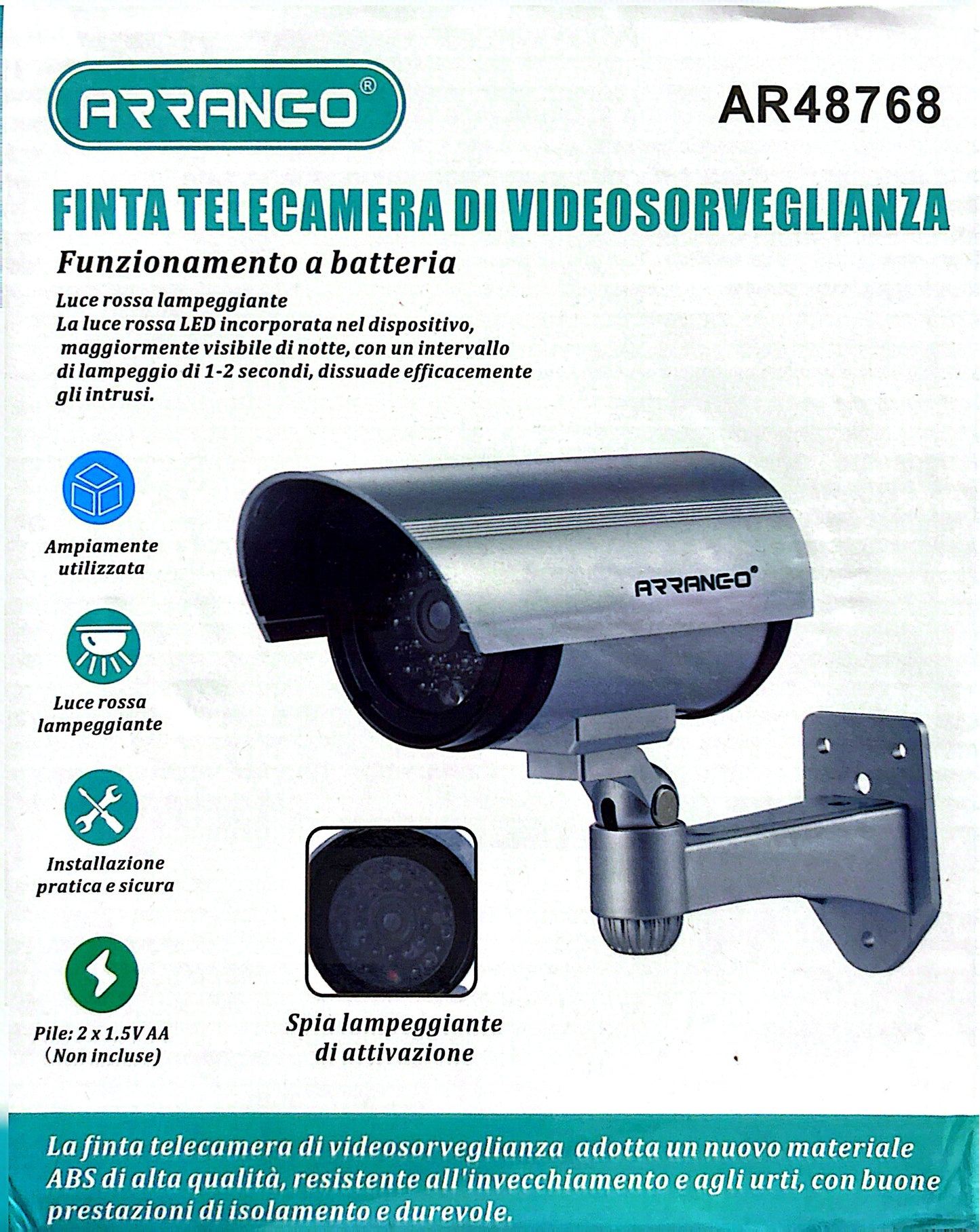 FINTA TELECAMERA DI VIDEOSORVEGLIANZA 15.4CM*16.8CM