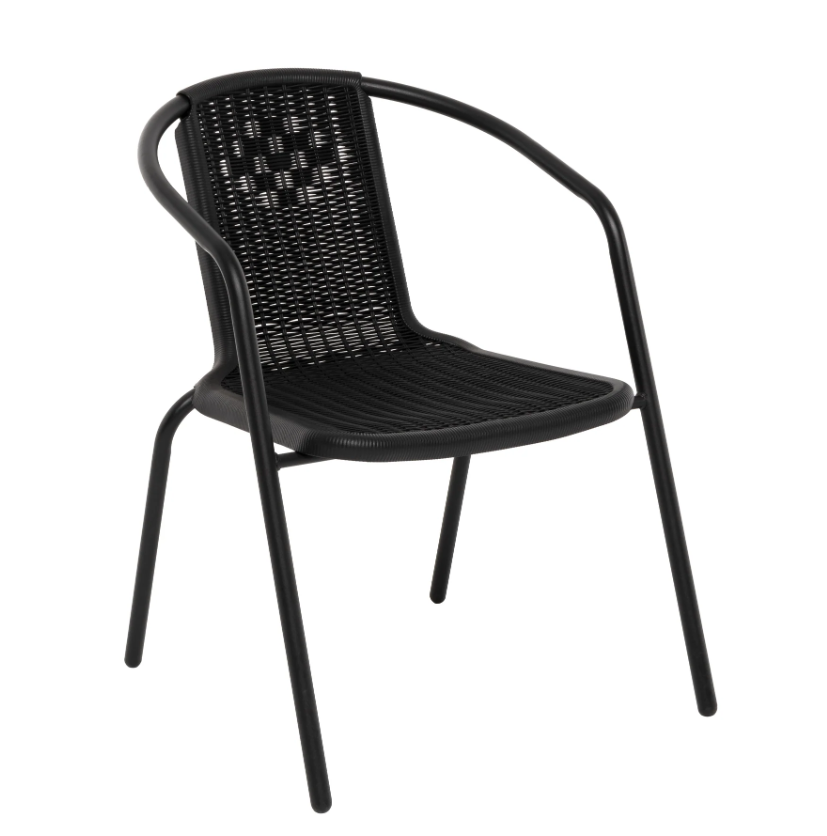 Sedia da giardino in acciaio Nero