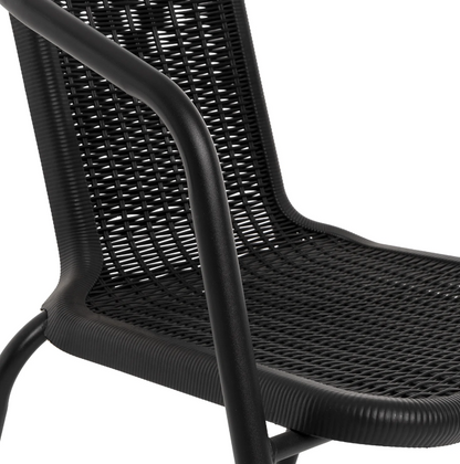 Sedia da giardino in acciaio Nero