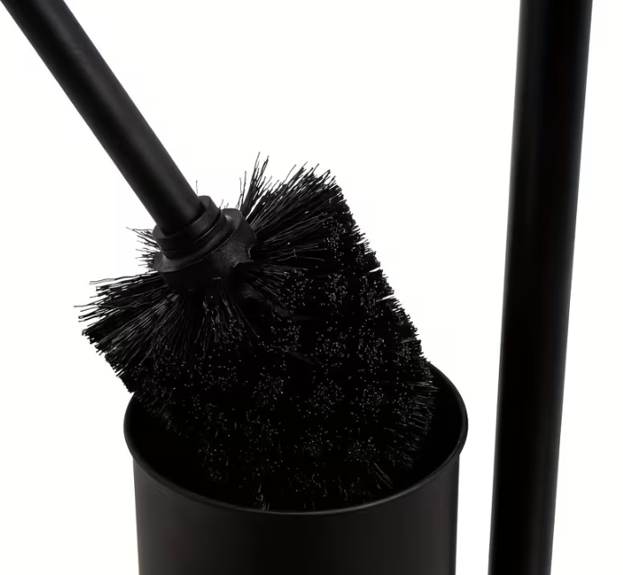 PIANTANA PORTAROTOLO E SCOPINO WC BAMBU+FERRO