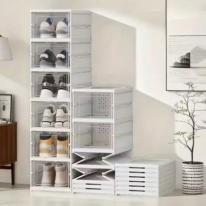 SCARPIERA SALVA SPAZIO 6 PIANI TRASPARENTE PIEGHEVOLE