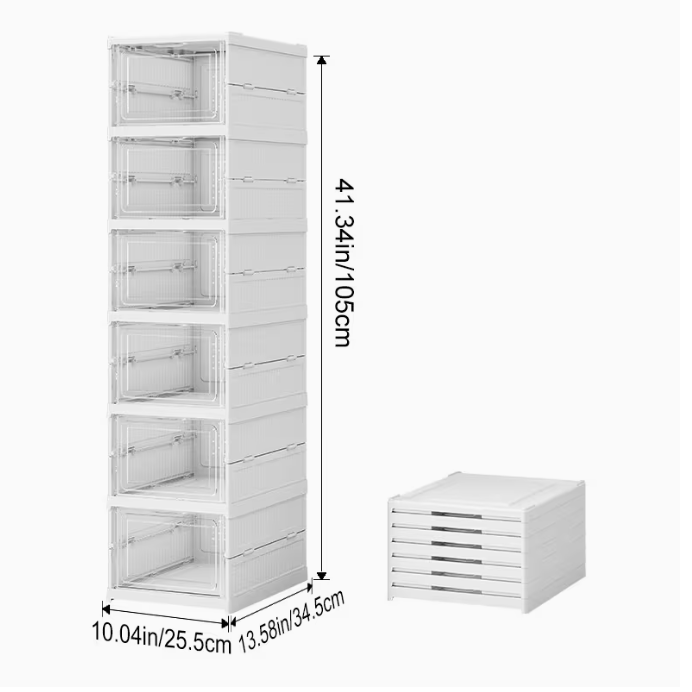 SCARPIERA SALVA SPAZIO 6 PIANI TRASPARENTE PIEGHEVOLE