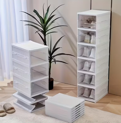 SCARPIERA SALVA SPAZIO 6 PIANI TRASPARENTE PIEGHEVOLE