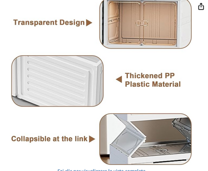 SCARPIERA SALVA SPAZIO 6 PIANI TRASPARENTE PIEGHEVOLE DOPPIO