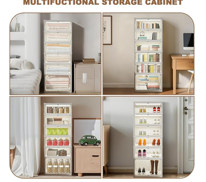 SCARPIERA SALVA SPAZIO 6 PIANI TRASPARENTE PIEGHEVOLE DOPPIO