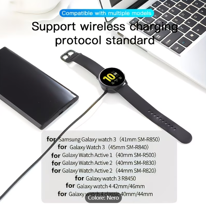 Cavo di Ricarica Magnetico Portatile per Orologio, Ricarica Rapida, Compatibile con for Samsung for Galaxy Watch 7 6 5pro 5 4 3 Active 2