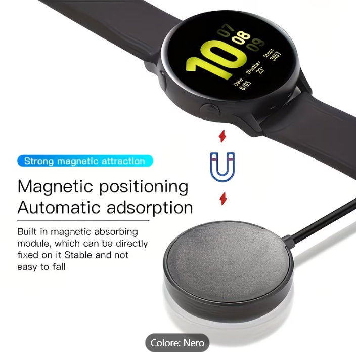 Cavo di Ricarica Magnetico Portatile per Orologio, Ricarica Rapida, Compatibile con for Samsung for Galaxy Watch 7 6 5pro 5 4 3 Active 2