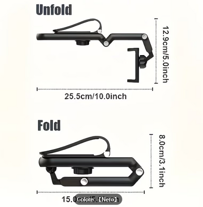 Supporto universale per telefono da auto girevole a 1080°, realizzato in resistente materiale ABS, regolabile per l'uso in camera da letto, cucina e veicolo