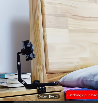 Supporto universale per telefono da auto girevole a 1080°, realizzato in resistente materiale ABS, regolabile per l'uso in camera da letto, cucina e veicolo
