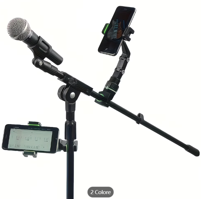 Supporto Auto e Stand per Chitarra, Design a L con Presa Sicura, Costruzione in Plastica Resistente per Visione Senza Mani & Riproduzione Musicale, Accessorio per Veicoli, Aspetto Elegante e Struttura Robusta