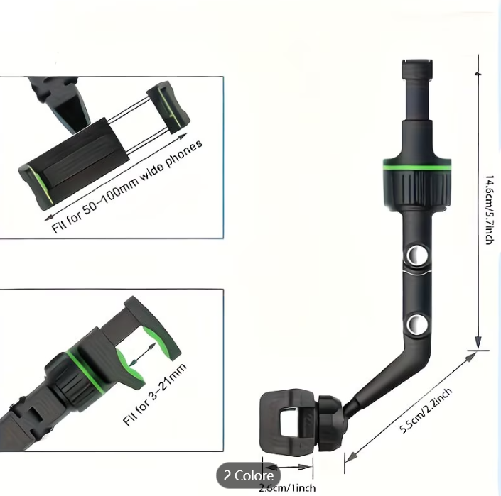 Supporto Auto e Stand per Chitarra, Design a L con Presa Sicura, Costruzione in Plastica Resistente per Visione Senza Mani & Riproduzione Musicale, Accessorio per Veicoli, Aspetto Elegante e Struttura Robusta