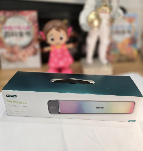 Altoparlante portatile wireless USB-RGB con subwoofer integrato e USB, compatibile con sistema audio per pz/desktop, altoparlanti wireless a suono stereo adatti per ufficio domestico, gaming, smartphone, tablet, TV, amplificatore da tavolo