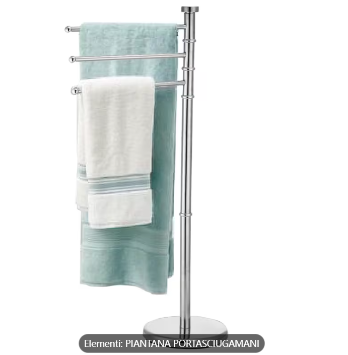 2-Model Towel Rack with 3 Adjustable Bars, Freestanding Towel Holder with Round Base, 3-Tier Rotating Bathroom Organizer Stand
