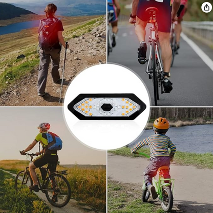 Luce posteriore wireless con telecomando per biciclette, luci per mountain bike, luci ricaricabili USB, luci posteriori per ciclismo notturno e luci di direzione posteriori per bici da strada