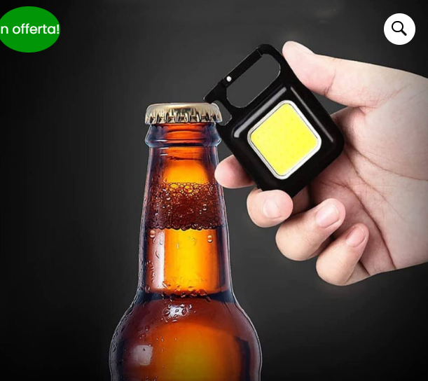 Mini torcia ricaricabile led portachiavi 3 modalita’ luce portatile emergenza