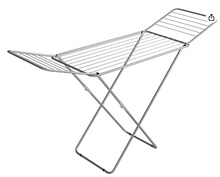 Gimi Jolly Stendibiancheria Da Pavimento, Stendino Con Piedi Antiscivolo, Spazio Stenditura 18 M, Metallo, Per Interni, Acciaio‎, 180 x 55 x 93 cm, 2.55 Kg
