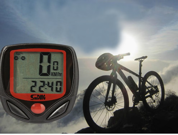 Bike Computer with 9 Functions, Cyclometer with Speed and Distance Measurement, Speedometer for Amateurs and Professionals, Intuitive Display with Simple Operation, Easy Tool-Free Installation, ODO DST MXS AVS TM Functions