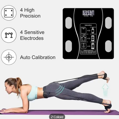 Bilancia pesapersone digitale bluetooth elettronica vetro portata 180 kg