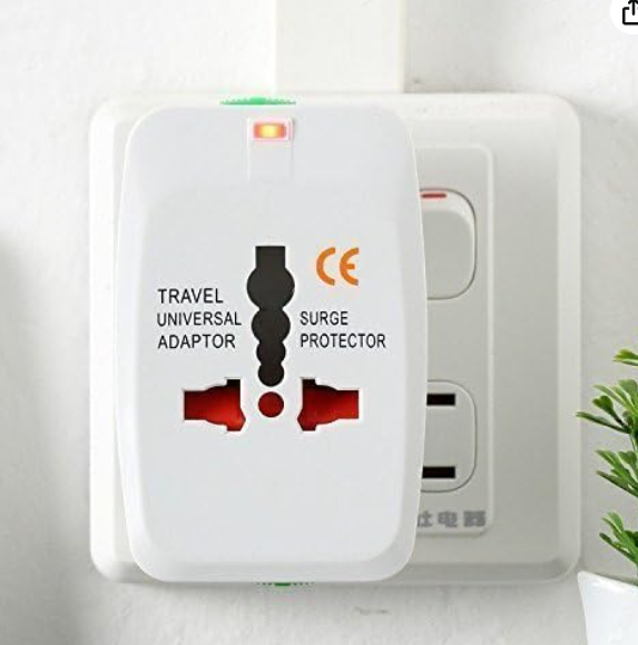 Universal Travel Adapter with USB, International Plug Adapter for 150 Countries, EU UK US AU Plug Converter, Travel Adapter for Smartphones Laptops Tablets
