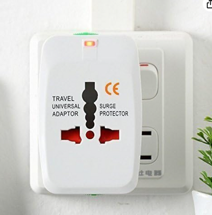 Universal Travel Adapter with USB, International Plug Adapter for 150 Countries, EU UK US AU Plug Converter, Travel Adapter for Smartphones Laptops Tablets