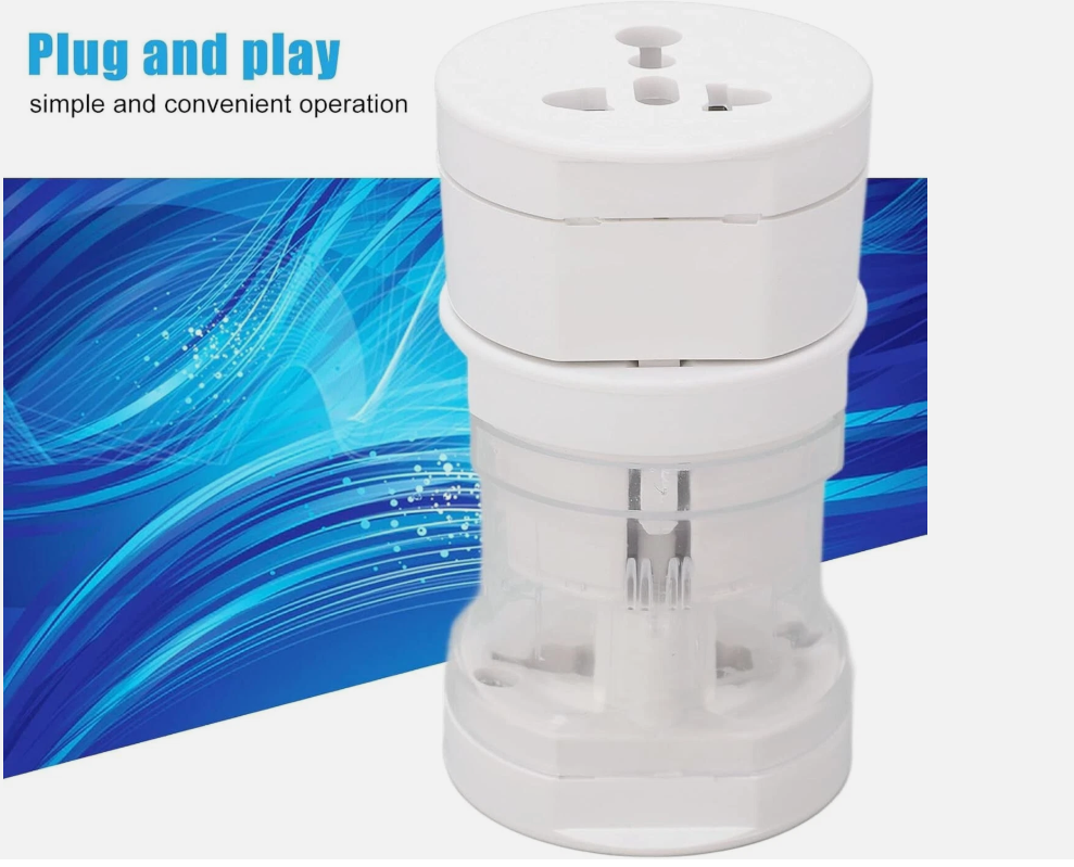 Adattatore Universale da Viaggio con USB, Presa Internazionale per 150 Paesi, Convertitore Spina EU UK USA AU, Travel Adapter per Smartphone Laptop Tablet