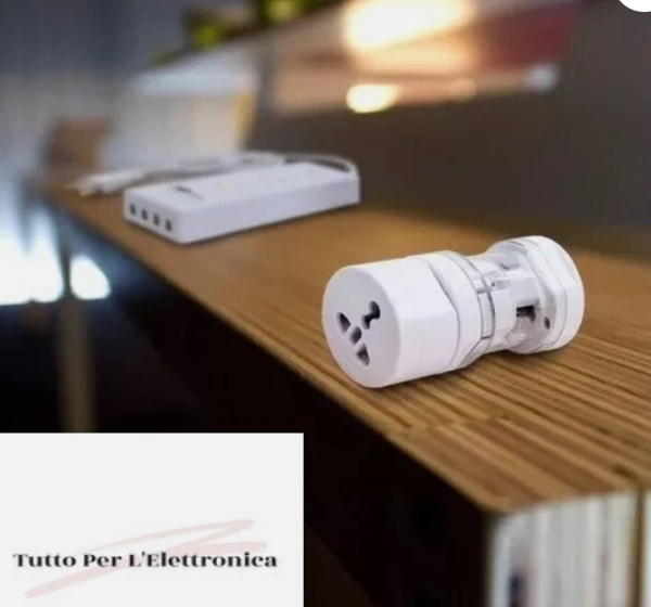 Adattatore Universale da Viaggio con USB, Presa Internazionale per 150 Paesi, Convertitore Spina EU UK USA AU, Travel Adapter per Smartphone Laptop Tablet