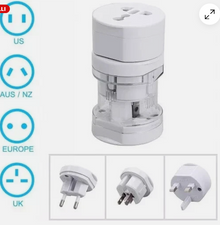 Universal Travel Adapter with USB, International Plug for 150 Countries, EU UK US AU Plug Converter, Travel Adapter for Smartphone Laptop Tablet