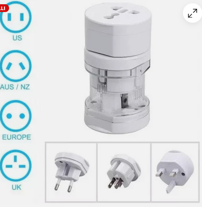 Adattatore Universale da Viaggio con USB, Presa Internazionale per 150 Paesi, Convertitore Spina EU UK USA AU, Travel Adapter per Smartphone Laptop Tablet