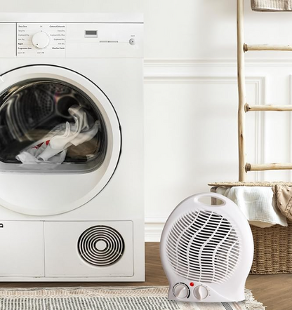 Termoventilatore fisso 2000W, 2 velocità, bianco