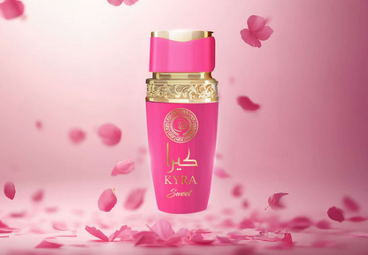 KYRA SWEET AFAQ 100ML PROFUMO DONNA Elegante Fragranza Femminile con Design Rosa e Oro Eau de Parfum