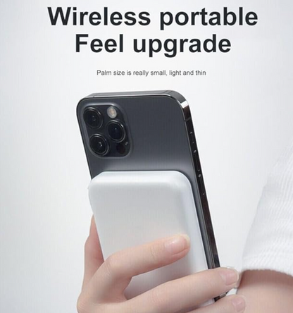 Magnetic Power Bank Lighting 5000mAh Portable Wireless Fast Charger PD 20W with USB-C Cable, Wireless Power Bank, Universal