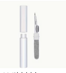 Penna portatile per pulizia auricolari e tastiere, compatibile con cuffie, smartphone, tablet e laptop, strumento compatto per la rimozione dei residui e manutenzione auricolari