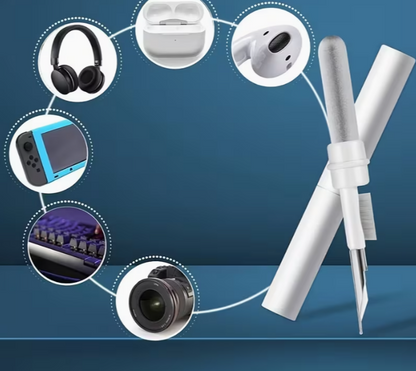 Portable pen for cleaning earphones and keyboards, compatible with headphones, smartphones, tablets, and laptops, compact tool for residue removal and earphone maintenance