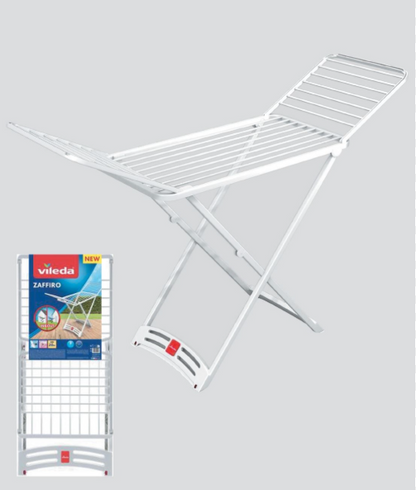 Vileda Stendibiancheria a Cavalletto in Resina Solar Zaffiro In&Out 20M di Asciugatura Design Flessibile e Pratico per Casa