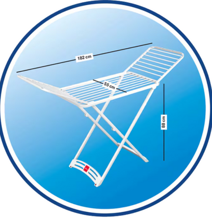 Vileda Stendibiancheria a Cavalletto in Resina Solar Zaffiro In&Out 20M di Asciugatura Design Flessibile e Pratico per Casa