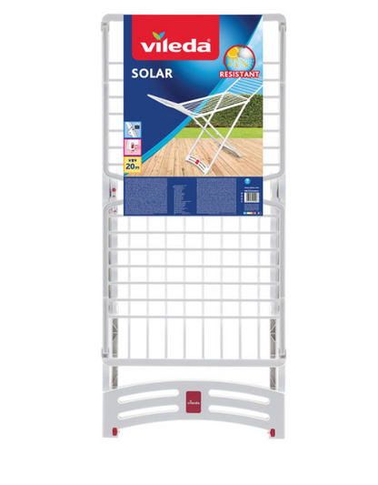 Vileda Stendibiancheria a Cavalletto in Resina Solar Zaffiro In&Out 20M di Asciugatura Design Flessibile e Pratico per Casa