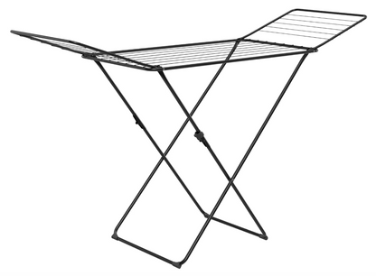 Gimi Glory, Freestanding steel drying rack, black, 18 m drying space